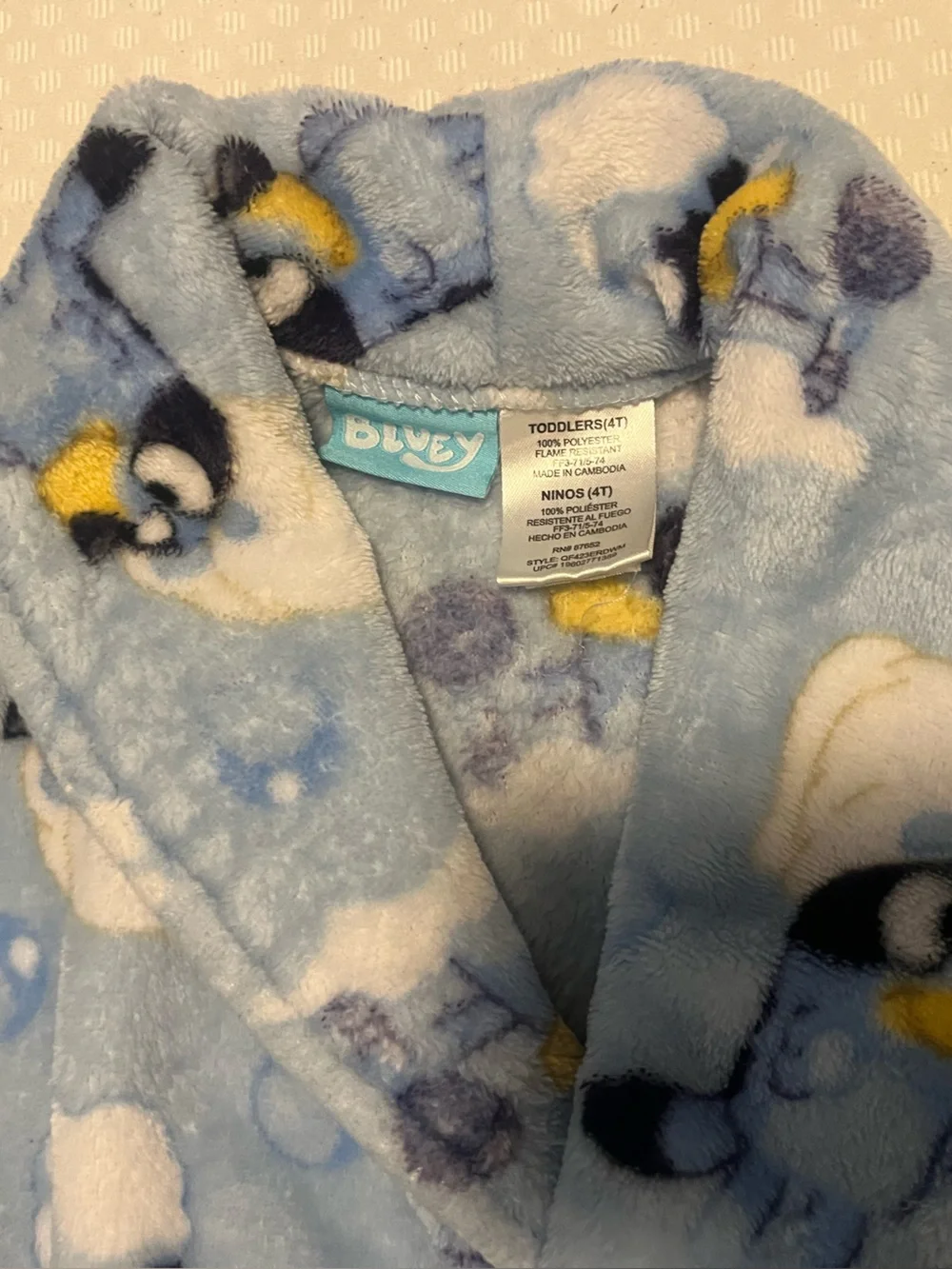 Kids Bluey Fleece Bathrobe
